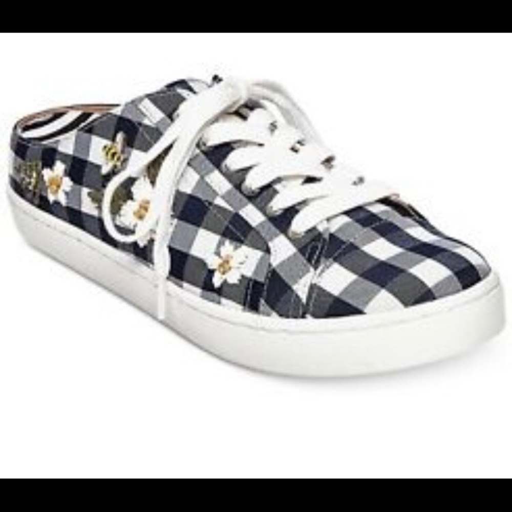 Betsey Johnson Gingham Plaid sneakers. Size 8